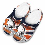 Custom Illinois Fighting Illini Football Helmet Crocs Trendy