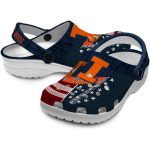 Custom Illinois Fighting Illini Star Spangled Side Pattern Crocs Latest Model