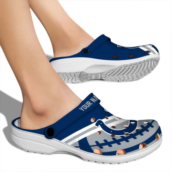 Custom Indianapolis Colts Football Motif Crocs High quality