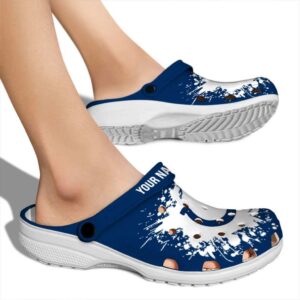 Custom Indianapolis Colts Splatter Background Crocs High quality