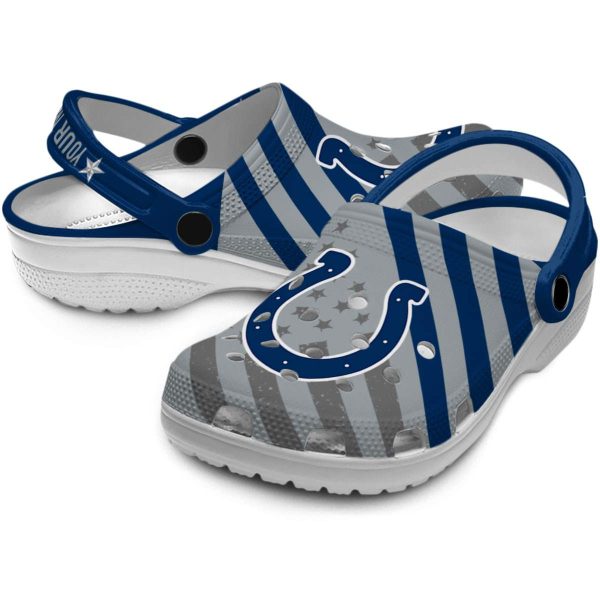 Custom Indianapolis Colts Star Spangled Graphic Crocs Latest Model