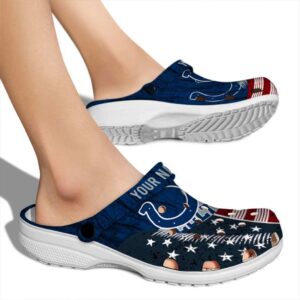 Custom Indianapolis Colts Star Spangled Side Pattern Crocs High quality