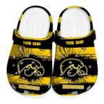 Custom Iowa Hawkeyes Paint Splatter Graphics Crocs Best selling
