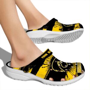 Custom Iowa Hawkeyes Paint Splatter Graphics Crocs High quality