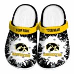Custom Iowa Hawkeyes Splash Art Crocs Best selling