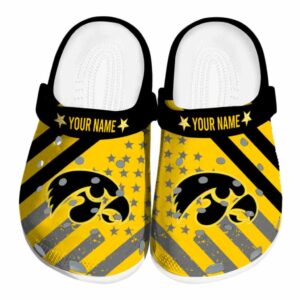 Custom Iowa Hawkeyes Star Spangled Graphic Crocs Best selling