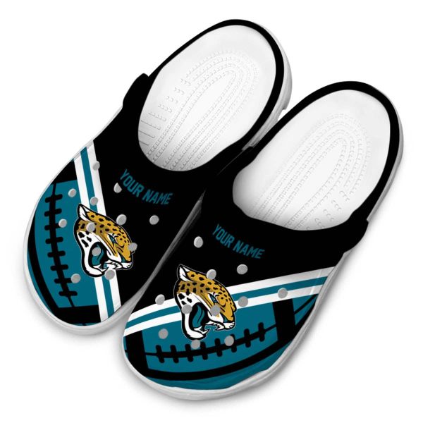 Custom Jacksonville Jaguars Football Motif Crocs Trendy