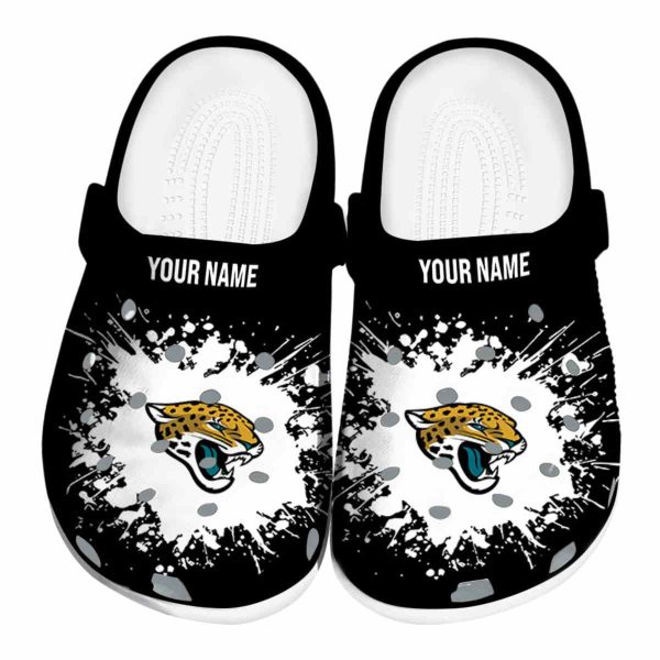 Custom Jacksonville Jaguars Splatter Background Crocs Best selling