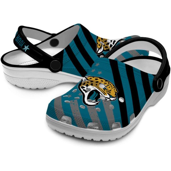 Custom Jacksonville Jaguars Star Spangled Graphic Crocs Latest Model