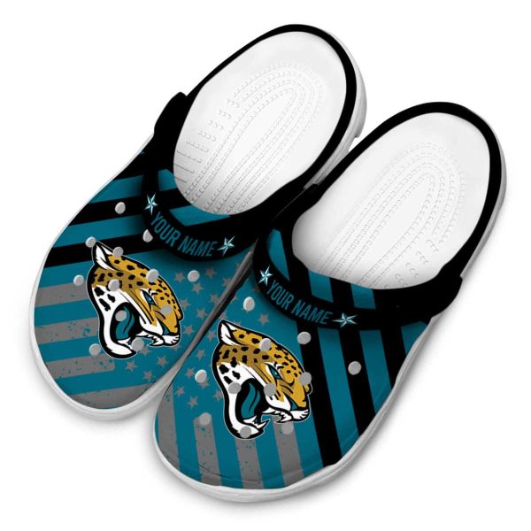 Custom Jacksonville Jaguars Star Spangled Graphic Crocs Trendy
