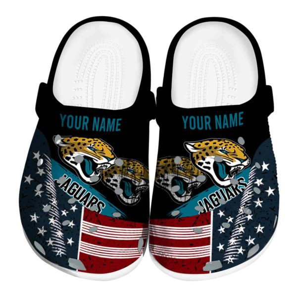 Custom Jacksonville Jaguars Star Spangled Side Pattern Crocs Best selling