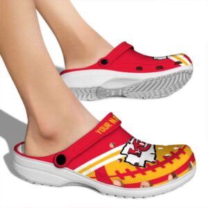 Custom Kansas City Chiefs Football Motif Crocs High quality