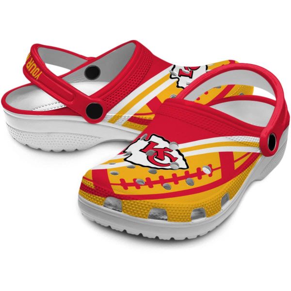 Custom Kansas City Chiefs Football Motif Crocs Latest Model
