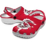Custom Kansas City Chiefs Splash Motif Background Crocs Best selling