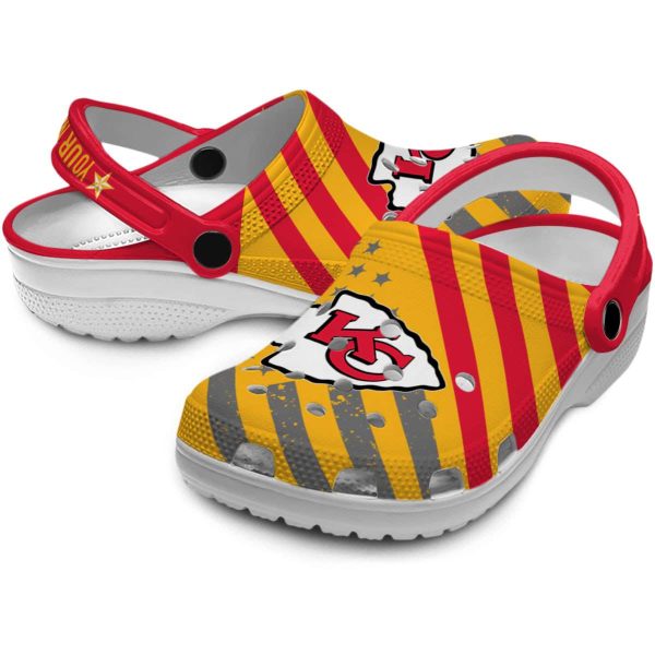 Custom Kansas City Chiefs Star Spangled Graphic Crocs Latest Model