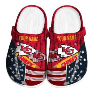 Custom Kansas City Chiefs Star Spangled Side Pattern Crocs Best selling