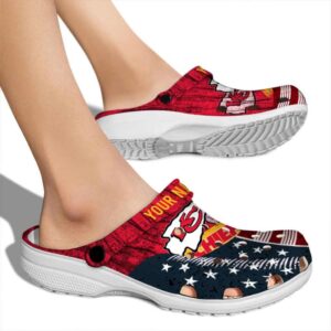 Custom Kansas City Chiefs Star Spangled Side Pattern Crocs High quality