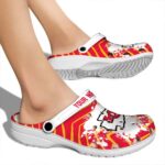 Custom Kansas City Chiefs Zigzag Paint Burst Crocs Best selling