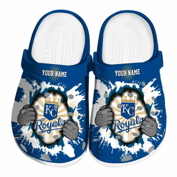 Custom Kansas City Royals Gripping Hand Crocs Best selling