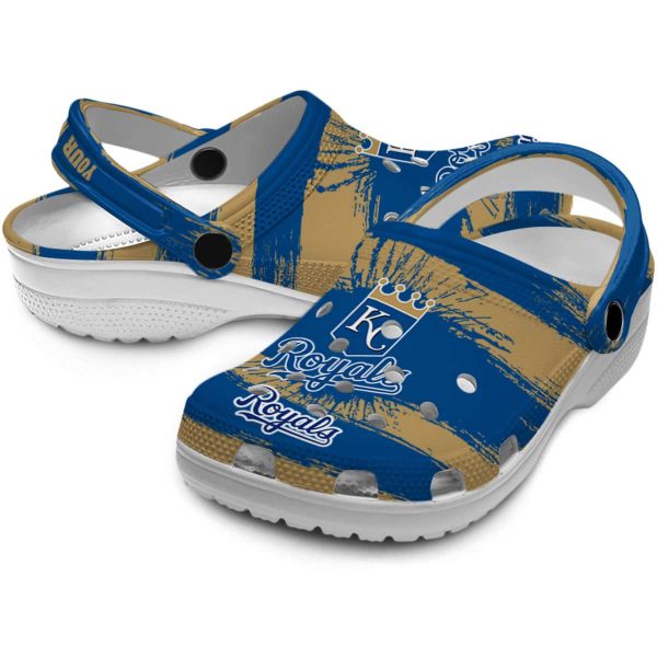 Custom Kansas City Royals Paint Splatter Graphics Crocs Latest Model