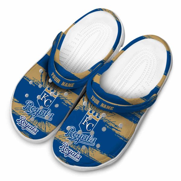 Custom Kansas City Royals Paint Splatter Graphics Crocs Trendy