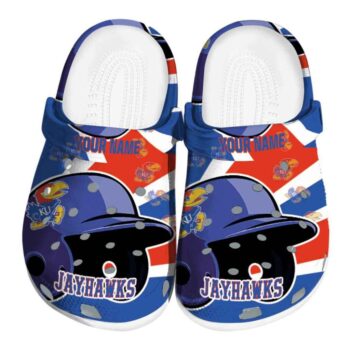 Custom Kansas Jayhawks Baseball Helmet Crocs Best selling