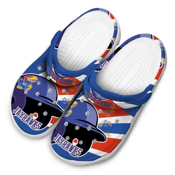 Custom Kansas Jayhawks Baseball Helmet Crocs Trendy