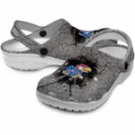Custom Kansas Jayhawks Cracked Ground Texture Crocs Best selling