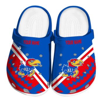 Custom Kansas Jayhawks Football Motif Crocs Best selling