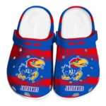 Custom Kansas Jayhawks Paint Splatter Graphics Crocs Best selling