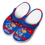 Custom Kansas Jayhawks Paint Splatter Graphics Crocs Best selling