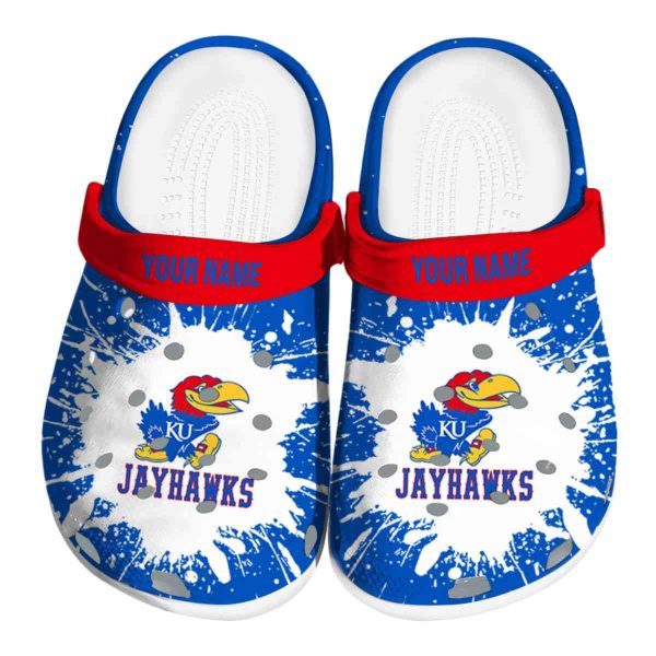 Custom Kansas Jayhawks Splash Art Crocs Best selling
