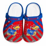 Custom Kansas Jayhawks Star Spangled Graphic Crocs Best selling