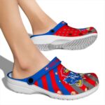 Custom Kansas Jayhawks Star Spangled Graphic Crocs Best selling