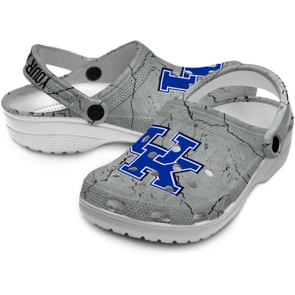 Custom Kentucky Wildcats Cracked Texture Crocs Latest Model