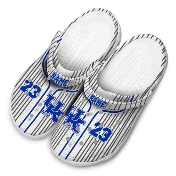 Custom Kentucky Wildcats Pinstripe Pattern Crocs Trendy