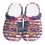 Custom LSU Tigers Freedom Splinter Crocs Best selling