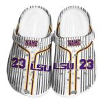 Custom LSU Tigers Pinstripe Pattern Crocs Best selling