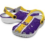 Custom LSU Tigers Vertical Stripes Crocs Best selling