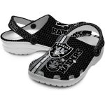 Custom Las Vegas Raiders Contrasting Stripes Crocs Best selling