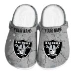 Custom Las Vegas Raiders Cracked Texture Crocs Best selling