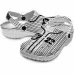 Custom Las Vegas Raiders Pinstripe Pattern Crocs Best selling