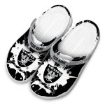 Custom Las Vegas Raiders Splatter Pattern Crocs Best selling
