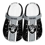 Custom Las Vegas Raiders Vertical Stripes Crocs Best selling
