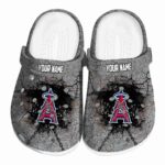 Custom Los Angeles Angels Cracked Ground Texture Crocs Best selling