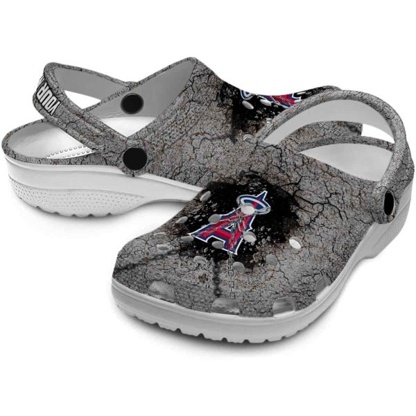 Custom Los Angeles Angels Cracked Ground Texture Crocs Latest Model