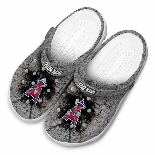 Custom Los Angeles Angels Cracked Ground Texture Crocs Trendy