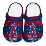 Custom Los Angeles Angels Paint Splatter Graphics Crocs Best selling