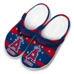 Custom Los Angeles Angels Paint Splatter Graphics Crocs Best selling