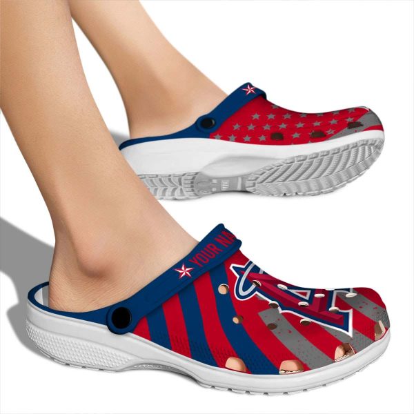 Custom Los Angeles Angels Star Spangled Graphic Crocs High quality